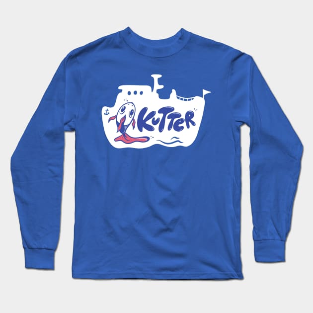 fishing trawler Long Sleeve T-Shirt by cartoonalarm